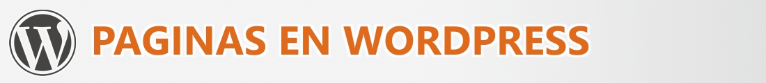 PAGINAS EN WORDPRESS